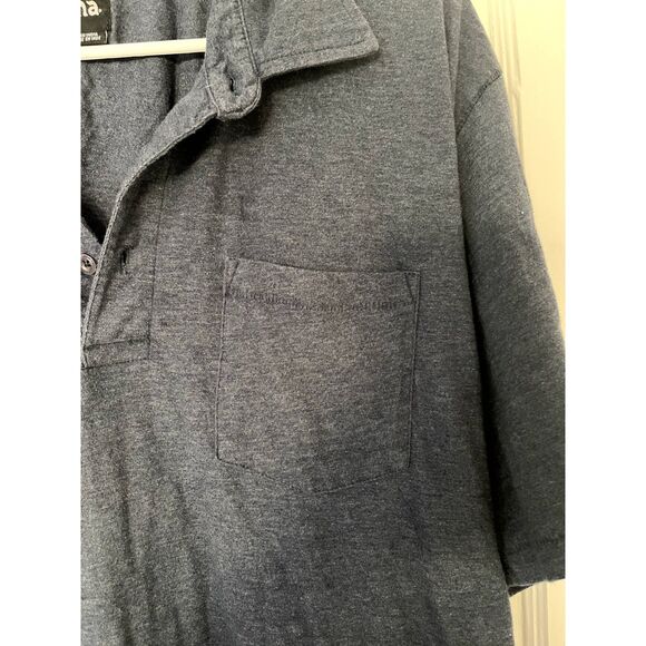 Mens Prana Navy Blue Collared Polo Cotton Tee Shirt Size XL - Picture 3 of 8